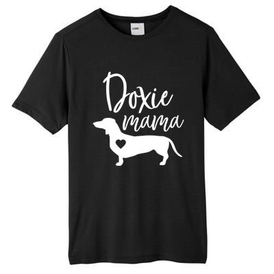 Doxie Mama Dachshund Mom Funny Wiener Dog Gift Meaningful Gift Tall Fusion ChromaSoft Performance T-Shirt