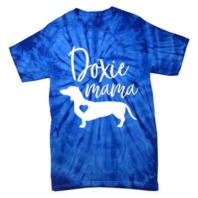 Doxie Mama Dachshund Mom Funny Wiener Dog Gift Meaningful Gift Tie-Dye T-Shirt