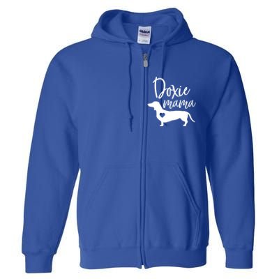 Doxie Mama Dachshund Mom Funny Wiener Dog Gift Meaningful Gift Full Zip Hoodie