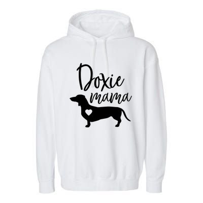 Doxie Mama Dachshund Mom Funny Wiener Dog Gift Meaningful Gift Garment-Dyed Fleece Hoodie