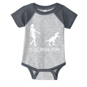 Doberman Mom Dobe Dobie Doberman Pinscher Dog Dinosaur Women Infant Baby Jersey Bodysuit