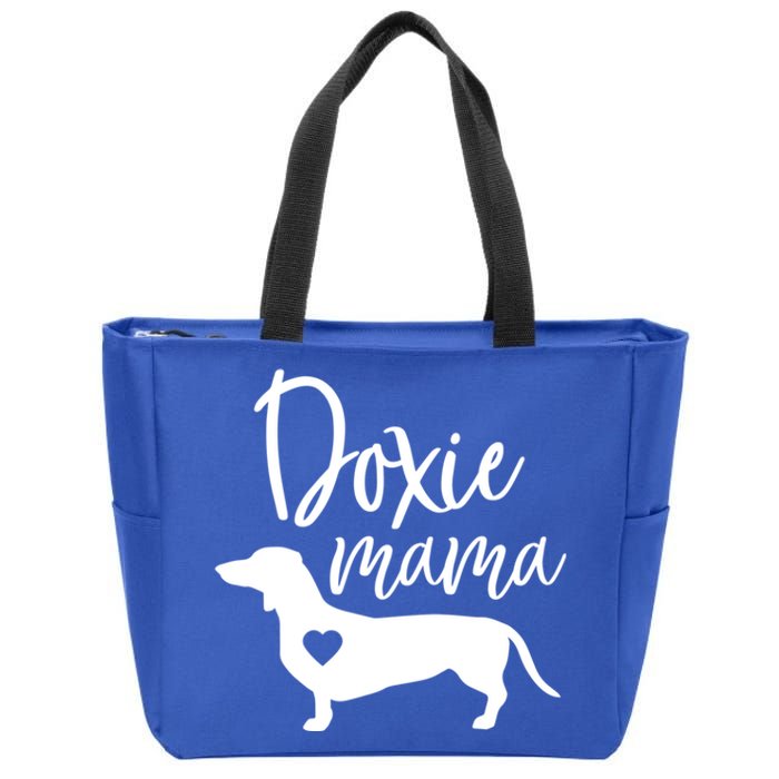 Doxie Mama Dachshund Mama Funny Dog Mom Wiener Dog Doxie Mom Cute Gift Zip Tote Bag