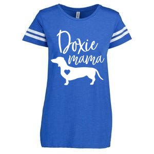 Doxie Mama Dachshund Mama Funny Dog Mom Wiener Dog Doxie Mom Cute Gift Enza Ladies Jersey Football T-Shirt