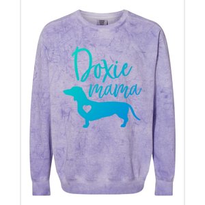 Doxie Mama Dachshund Mama Funny Dog Mom Wiener Dog Doxie Mom Cute Gift Colorblast Crewneck Sweatshirt