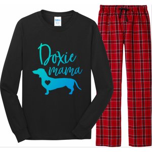 Doxie Mama Dachshund Mama Funny Dog Mom Wiener Dog Doxie Mom Cute Gift Long Sleeve Pajama Set