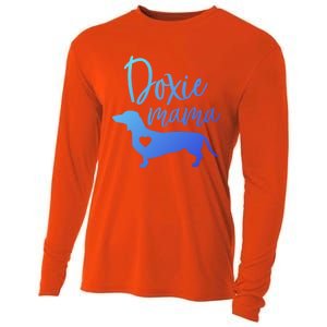 Doxie Mama Dachshund Mama Funny Dog Mom Wiener Dog Doxie Mom Cute Gift Cooling Performance Long Sleeve Crew