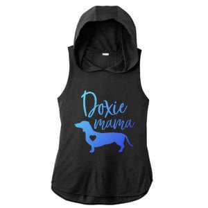 Doxie Mama Dachshund Mama Funny Dog Mom Wiener Dog Doxie Mom Cute Gift Ladies PosiCharge Tri-Blend Wicking Draft Hoodie Tank