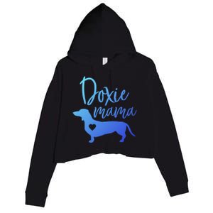 Doxie Mama Dachshund Mama Funny Dog Mom Wiener Dog Doxie Mom Cute Gift Crop Fleece Hoodie