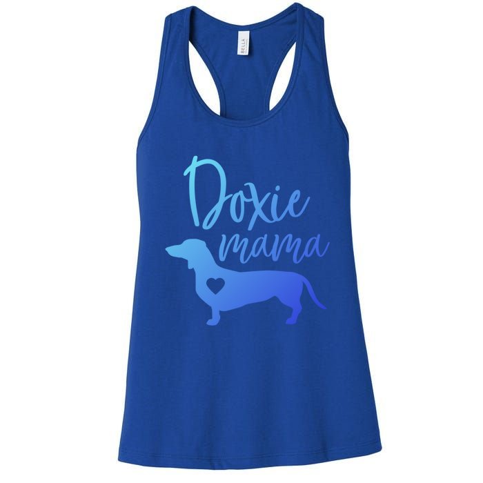 Doxie Mama Dachshund Mama Funny Dog Mom Wiener Dog Doxie Mom Cute Gift Women's Racerback Tank