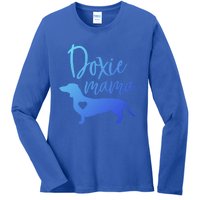 Doxie Mama Dachshund Mama Funny Dog Mom Wiener Dog Doxie Mom Cute Gift Ladies Long Sleeve Shirt