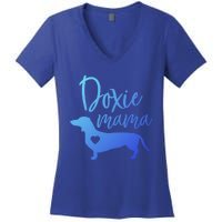 Doxie Mama Dachshund Mama Funny Dog Mom Wiener Dog Doxie Mom Cute Gift Women's V-Neck T-Shirt