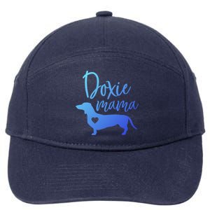 Doxie Mama Dachshund Mama Funny Dog Mom Wiener Dog Doxie Mom Cute Gift 7-Panel Snapback Hat