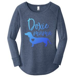 Doxie Mama Dachshund Mama Funny Dog Mom Wiener Dog Doxie Mom Cute Gift Women's Perfect Tri Tunic Long Sleeve Shirt