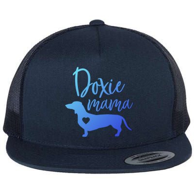 Doxie Mama Dachshund Mama Funny Dog Mom Wiener Dog Doxie Mom Cute Gift Flat Bill Trucker Hat