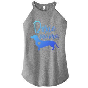 Doxie Mama Dachshund Mama Funny Dog Mom Wiener Dog Doxie Mom Cute Gift Women's Perfect Tri Rocker Tank