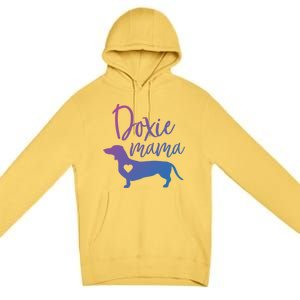 Doxie Mama Dachshund Mama Funny Dog Mom Wiener Dog Doxie Mom Cute Gift Premium Pullover Hoodie