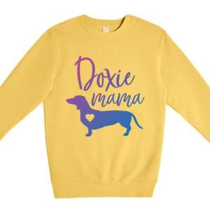 Doxie Mama Dachshund Mama Funny Dog Mom Wiener Dog Doxie Mom Cute Gift Premium Crewneck Sweatshirt