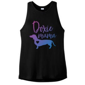 Doxie Mama Dachshund Mama Funny Dog Mom Wiener Dog Doxie Mom Cute Gift Ladies PosiCharge Tri-Blend Wicking Tank