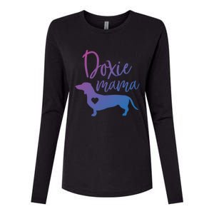 Doxie Mama Dachshund Mama Funny Dog Mom Wiener Dog Doxie Mom Cute Gift Womens Cotton Relaxed Long Sleeve T-Shirt