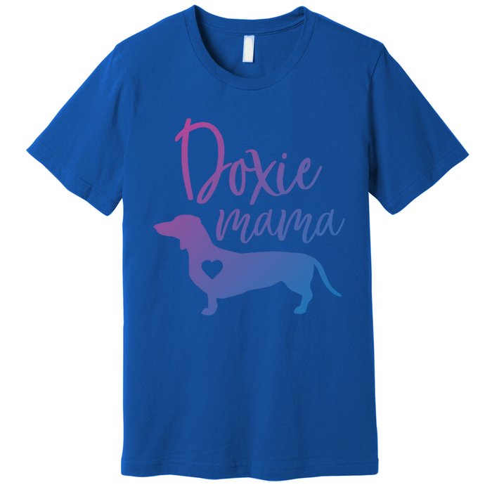 Doxie Mama Dachshund Mama Funny Dog Mom Wiener Dog Doxie Mom Cute Gift Premium T-Shirt