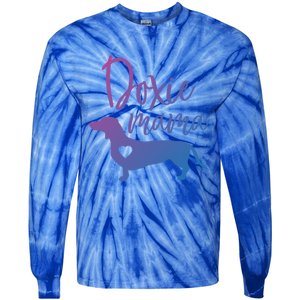 Doxie Mama Dachshund Mama Funny Dog Mom Wiener Dog Doxie Mom Cute Gift Tie-Dye Long Sleeve Shirt