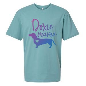 Doxie Mama Dachshund Mama Funny Dog Mom Wiener Dog Doxie Mom Cute Gift Sueded Cloud Jersey T-Shirt