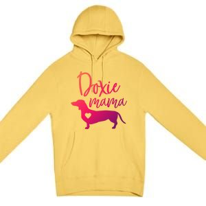 Doxie Mama Dachshund Mama Funny Dog Mom Wiener Dog Doxie Mom Cute Gift Premium Pullover Hoodie