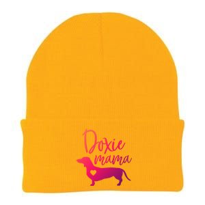 Doxie Mama Dachshund Mama Funny Dog Mom Wiener Dog Doxie Mom Cute Gift Knit Cap Winter Beanie