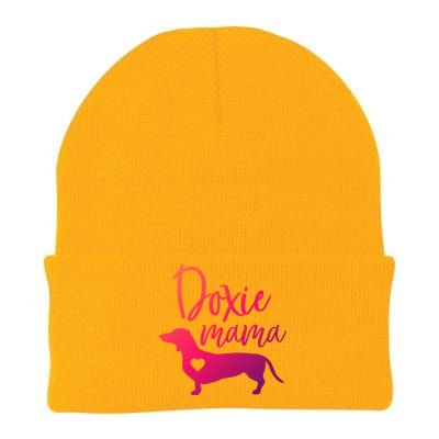 Doxie Mama Dachshund Mama Funny Dog Mom Wiener Dog Doxie Mom Cute Gift Knit Cap Winter Beanie