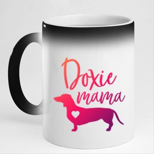 Doxie Mama Dachshund Mama Funny Dog Mom Wiener Dog Doxie Mom Cute Gift 11oz Black Color Changing Mug