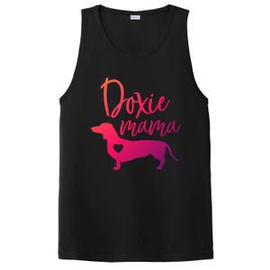 Doxie Mama Dachshund Mama Funny Dog Mom Wiener Dog Doxie Mom Cute Gift PosiCharge Competitor Tank