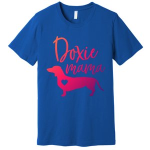 Doxie Mama Dachshund Mama Funny Dog Mom Wiener Dog Doxie Mom Cute Gift Premium T-Shirt