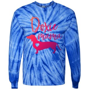 Doxie Mama Dachshund Mama Funny Dog Mom Wiener Dog Doxie Mom Cute Gift Tie-Dye Long Sleeve Shirt