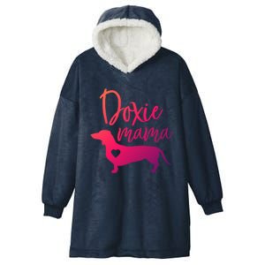 Doxie Mama Dachshund Mama Funny Dog Mom Wiener Dog Doxie Mom Cute Gift Hooded Wearable Blanket