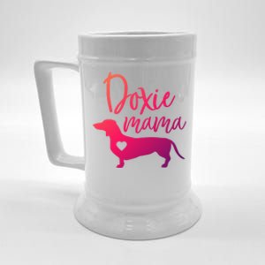 Doxie Mama Dachshund Mama Funny Dog Mom Wiener Dog Doxie Mom Cute Gift Beer Stein