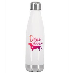 Doxie Mama Dachshund Mama Funny Dog Mom Wiener Dog Doxie Mom Cute Gift Stainless Steel Insulated Water Bottle