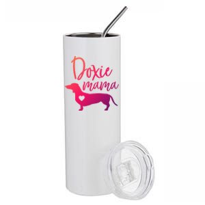 Doxie Mama Dachshund Mama Funny Dog Mom Wiener Dog Doxie Mom Cute Gift Stainless Steel Tumbler