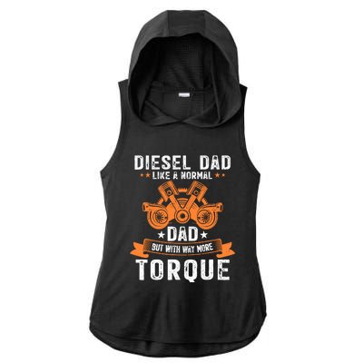 Diesel Mechanic Dad Automobile Fathers Day Funny Gift Ladies PosiCharge Tri-Blend Wicking Draft Hoodie Tank