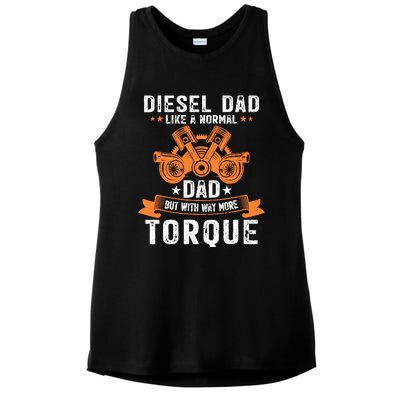 Diesel Mechanic Dad Automobile Fathers Day Funny Gift Ladies PosiCharge Tri-Blend Wicking Tank