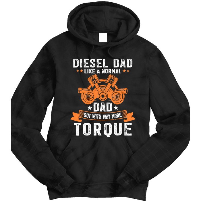 Diesel Mechanic Dad Automobile Fathers Day Funny Gift Tie Dye Hoodie