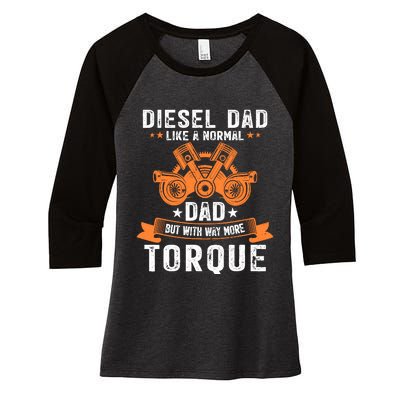 Diesel Mechanic Dad Automobile Fathers Day Funny Gift Women's Tri-Blend 3/4-Sleeve Raglan Shirt