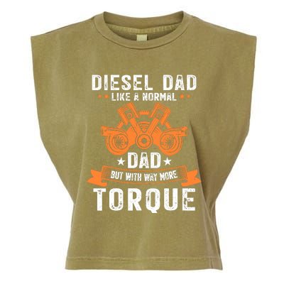 Diesel Mechanic Dad Automobile Fathers Day Funny Gift Garment-Dyed Women's Muscle Tee