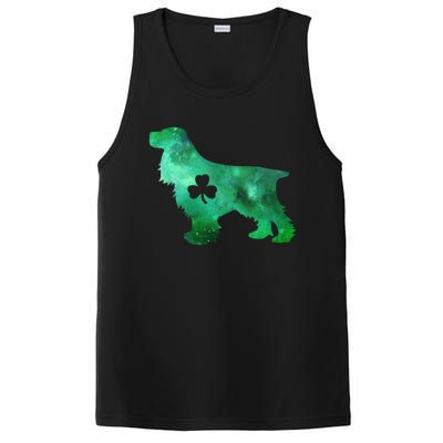 Dog Mom Dog Lover St Patrick's Day Cocker Spaniel Mom Gift PosiCharge Competitor Tank