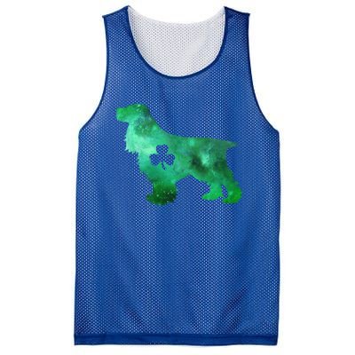 Dog Mom Dog Lover St Patrick's Day Cocker Spaniel Mom Gift Mesh Reversible Basketball Jersey Tank