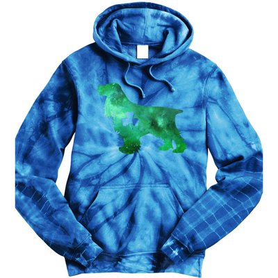 Dog Mom Dog Lover St Patrick's Day Cocker Spaniel Mom Gift Tie Dye Hoodie