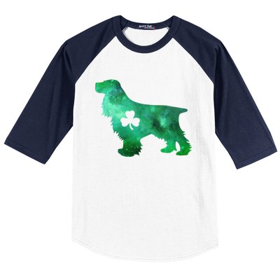 Dog Mom Dog Lover St Patrick's Day Cocker Spaniel Mom Gift Baseball Sleeve Shirt