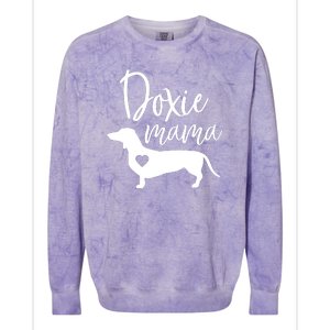 Doxie Mama Dachshund Mom Funny Wiener Dog Gift Colorblast Crewneck Sweatshirt