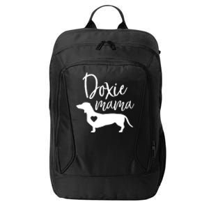 Doxie Mama Dachshund Mom Funny Wiener Dog Gift City Backpack