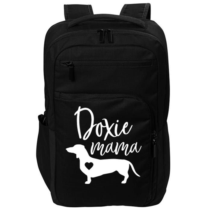 Doxie Mama Dachshund Mom Funny Wiener Dog Gift Impact Tech Backpack