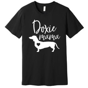 Doxie Mama Dachshund Mom Funny Wiener Dog Gift Premium T-Shirt